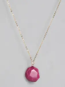 RICHEERA Rose Gold-Plated & Pink Necklace