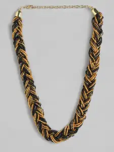 RICHEERA Gold-Toned & Black Necklace