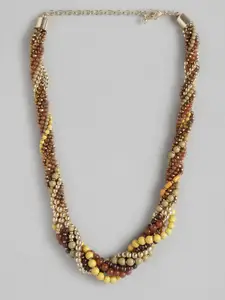 RICHEERA Brown & Gold-Toned Necklace