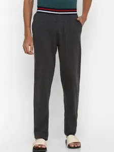 Ajile by Pantaloons Men Charcoal Grey Solid Pure Cotton Lounge Pants