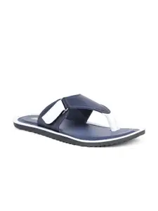 Bata Men Blue & White PU Comfort Sandals