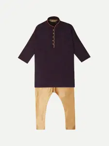 Pro-Ethic STYLE DEVELOPER Boys Navy Blue Kurta with Pyjamas