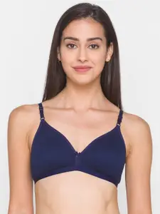 Candyskin Navy Blue Solid Full Coverage Everyday Bra