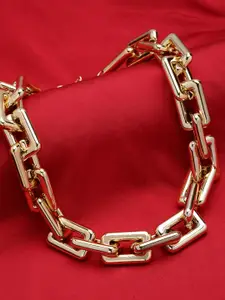 VOGUE PANASH Women Gold-Toned & Plated Handcrafted Statement Necklace