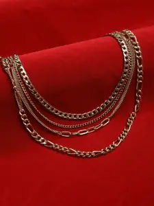 VOGUE PANASH Women Gold-Toned & Plated Layered Handcrafted Necklace