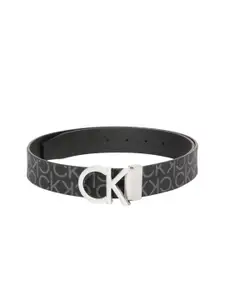 Calvin Klein Men Black Printed Leather Belt