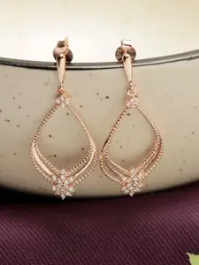 GIVA GIVA 925 Sterling Silver Rose Gold Plated Princess Earrings