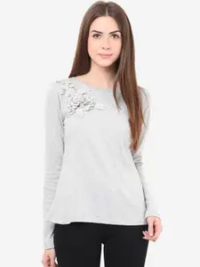Porsorte Women Grey Sweatshirt