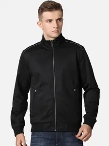 t-base Men Black Front-Open Sweatshirt