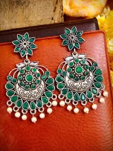 Crunchy Fashion Green Contemporary Drop Earrings