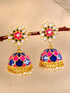 Crunchy Fashion Multicoloured Contemporary Jhumkas Earrings