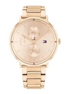 Tommy Hilfiger Women Rose Gold-Toned Dial Bracelet Style Straps Analogue Watch
