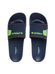 Paragon Paragon Men Blue Printed Sliders