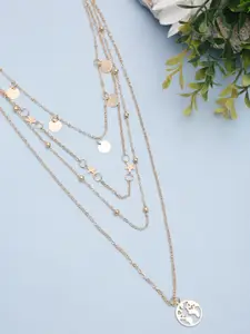 Celena Cole Gold-Toned Gold-Plated Layered Necklace