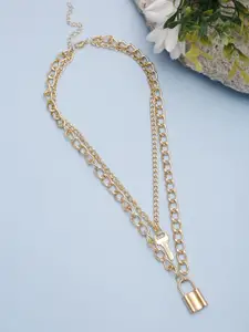 Celena Cole Gold-Toned Gold-Plated Layered Necklace