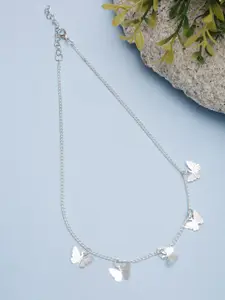 Celena Cole Silver-Toned Silver-Plated Necklace
