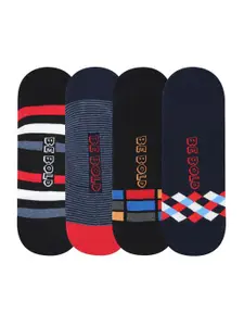 Bonjour Men's Multicolored Pack Of 4 Cotton Loafer Socks