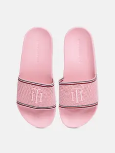 Tommy Hilfiger Women Pink Solid Sliders