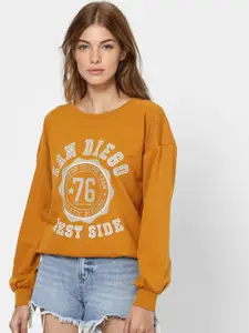 ONLY Women Brown Printed Sweatshirt