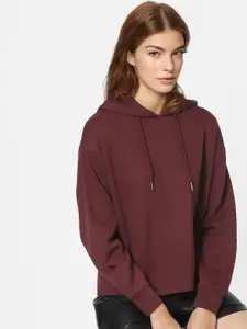 ONLY Women Purple Hooded Sweatshirt