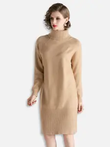 JC Collection Women Beige Longline Sweater Vest