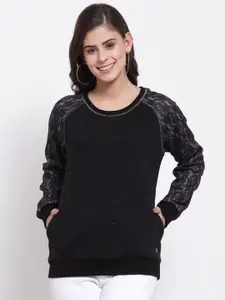 Juelle Women Black Sweatshirt