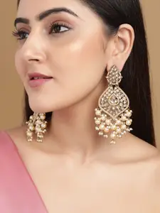 Rubans Gold-Plated Classic Chandbalis Earrings