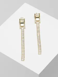 AVANT-GARDE PARIS Gold-Toned Contemporary Drop Earrings