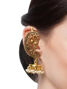 Binnis Wardrobe Gold-Toned Contemporary Drop Earrings