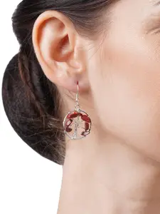 Binnis Wardrobe Silver-Toned Contemporary Drop Earrings