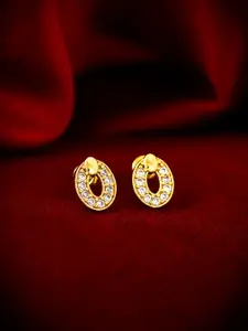 aadita Gold-Toned Classic Studs Earrings