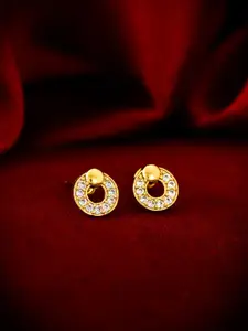 aadita Gold-Toned Classic Studs Earrings