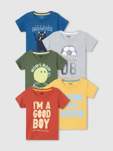 max Boys Pack of 5 Printed T-shirt