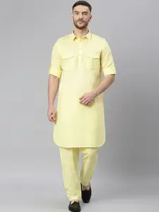 Hangup Men Yellow Regular Kurta with Salwar