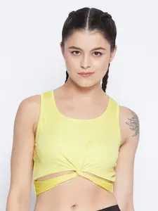 Clovia Yellow Fitted Top
