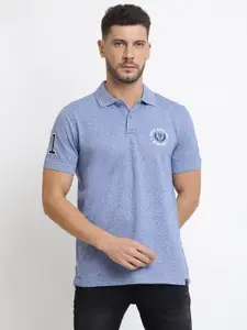 Van Heusen Men Solid Varsity Inspired Pure Cotton Polo T-Shirt