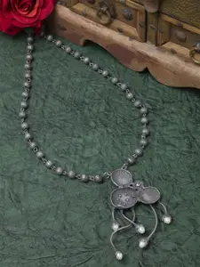 Moedbuille Moedbuille Women Beads & Pearls Studded Tribal Design Oxidised Necklace