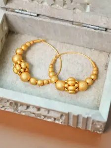 AccessHer Gold-Plated Circular Hoop Earrings