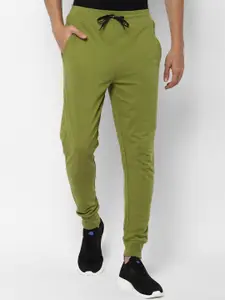 FOREVER 21 Men Olive-Green Solid Pure Cotton Joggers