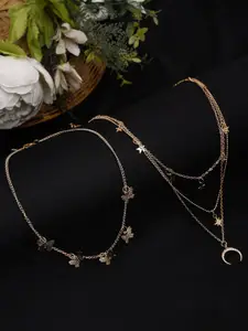 Celena Cole Set of 2 Gold-Toned Necklaces