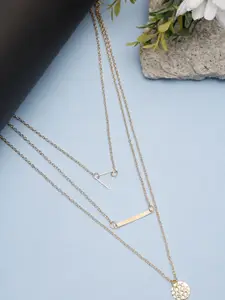 Celena Cole Gold-Toned Gold-Plated Layered Necklace