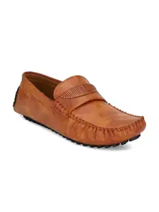 Prolific Men Tan Brown Driving Shoes