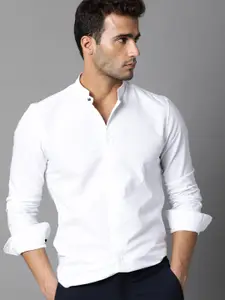 RARE RABBIT Men White Slim Fit Opaque Casual Shirt