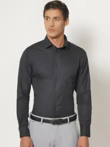 Blackberrys Men Charcoal Grey Slim Fit Opaque Formal Shirt
