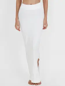 VEGA Women White Solid Saree Shapewear
