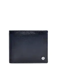 Eske Men Blue Leather Two Fold Wallet