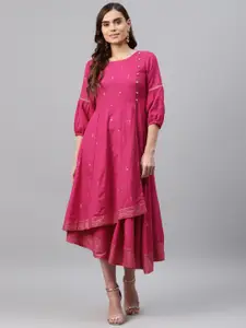 Rangriti Pink A-Line Dress
