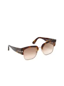 Tom Ford Women Brown Lens & Brown Square Sunglasses - FT0554 55 53G-Brown