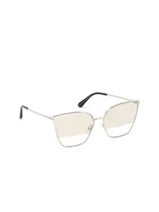 Tom Ford Women Grey Lens & Silver-Toned Square Sunglasses - FT0653 59 18C-Grey