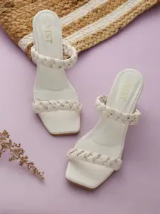 GNIST White Block Sandals